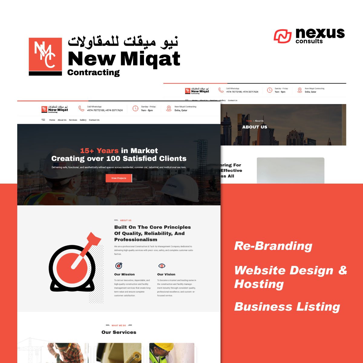 New Miqat Contracting Website Development